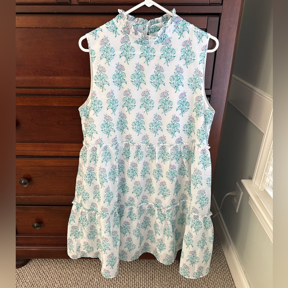 J.Marie Cecelia Ruffle Neck Dress size large